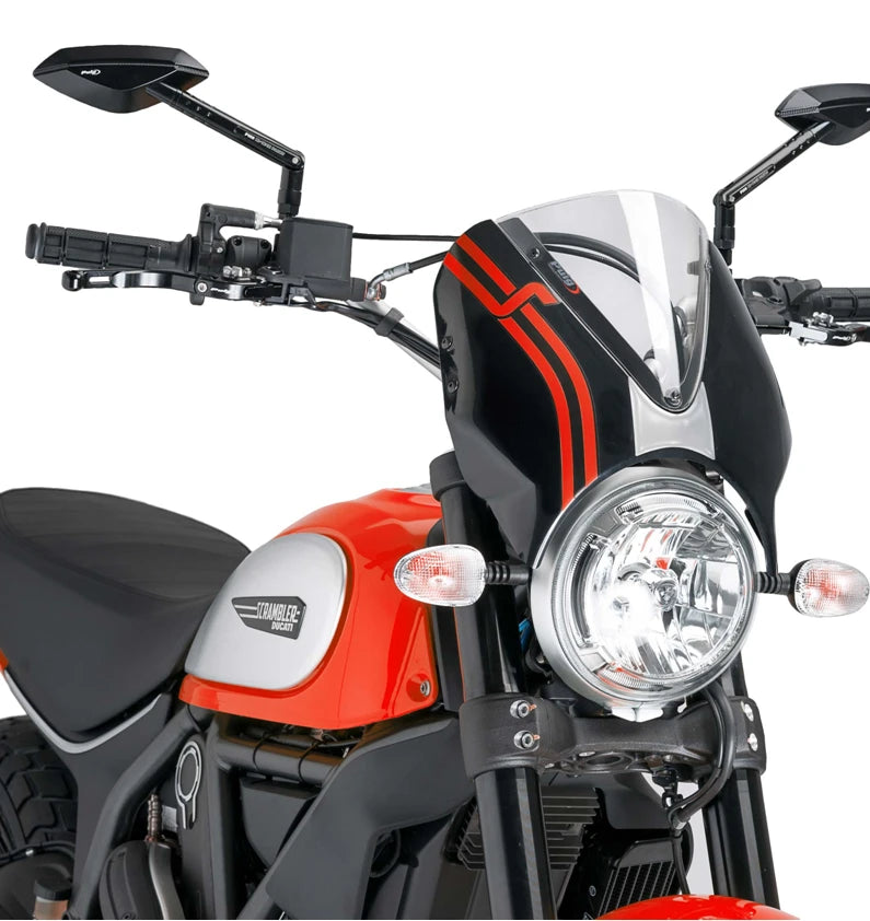 DUCATI Scrambler 800 ICON DARK [2025] – RetroVision štítek na čelní sklo