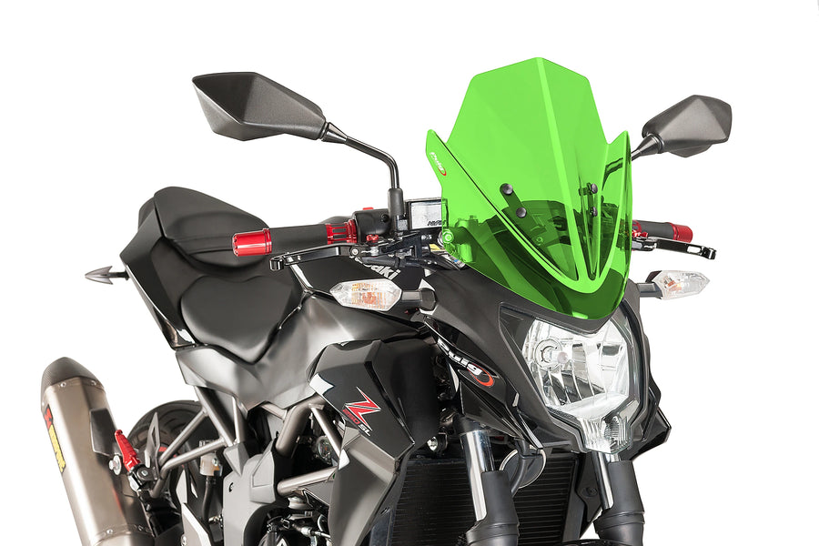 KAWASAKI Z250SL [2015–2017] - New Generation Sport Windschild | Grün | PUIG 7656V