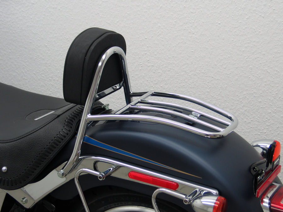 Harley Davidson Softail (Twin Cam 96B) Fat Boy (FLSTF/FLSTFI) 2012-2017 [2012-2017]-SISSY BAR s polštáři a zavazadlový stojan