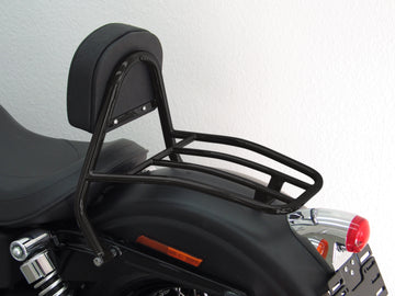Harley Davidson Dyna Street Bob (FXDB) 2009-2013 [2009-2013] -Driver Sissy Bar s polštářemi a zavazadly, černý