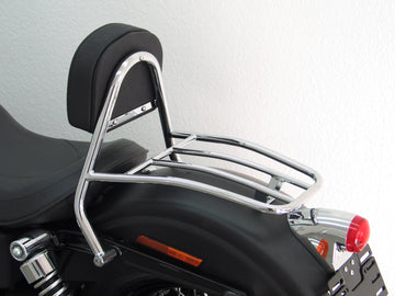 Harley Davidson Dyna Street Bob (FXDB) 2009-2013 [2009-2013] – Rider Sissy Bar s polštářem a nosičem zavazadel