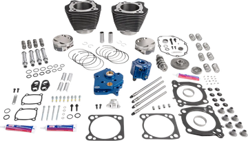 Harley-Davidson FXBR 1923 Softail Breakout 117 [2026] - 132" Power Package Motorleistungs-Kit – Oberfläche: Schwarz, Hervorgehobene Lamellen – Bild 1