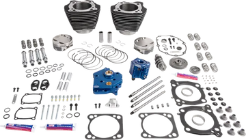 Harley-Davidson FLHCS 1923 Softail Heritage Classic 117 [2026] - 132" Power Package Motorleistungs-Kit – Oberfläche: Schwarz, Hervorgehobene Lamellen – Bild 2