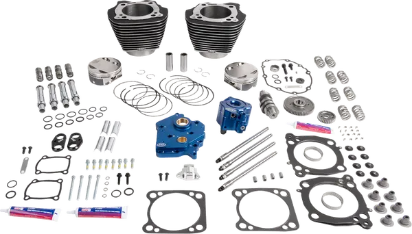 Harley-Davidson FLRT 1868 Freewheeler 114 [2025] - 132" Power Package Motorleistungs-Kit – Oberfläche: Schwarz, Hervorgehobene Lamellen – Bild 2