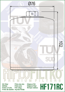 Harley -Davidson Street Bob 114 FXBBS [HIFLOFILTRO] - Performance Oil Filter Chrom-2