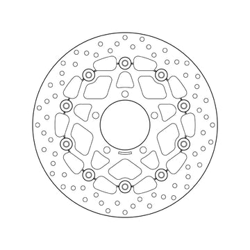 Kawasaki Er 6 F [BREMBO] - Kulatý plovoucí brzdový kotouč řady Oro
