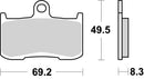 Triumph Daytona 675 [BREMBO] - Soutěžní karbon-keramické brzdové destičky - 07KA23RC