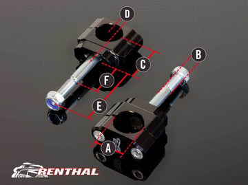 Yamaha Yz 450 [RENTHAL] - 36Tech úchyty na řídítka Ø36mm offset + 5mm Fatbar®36