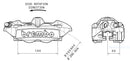 Ducati Diavel 1200 [BREMBO] - M4 přední pravý brzdový třmen titanový Ø34mm-2
