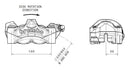 Ducati Monster 1200 [BREMBO] - M50 přední levý brzdový třmen titanový Ø30mm-2