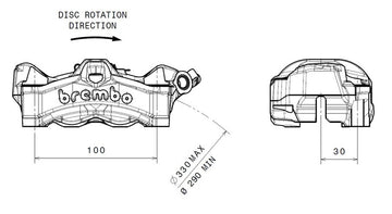 Honda Cb 1000 [BREMBO] - Brzdový třmen Stylema přední pravý přírodní - 0