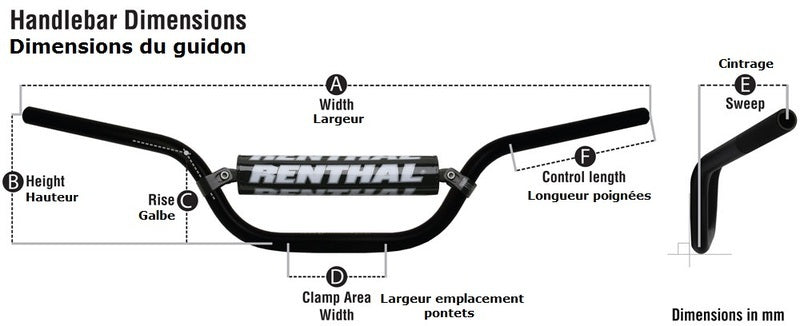 Honda Varadero Xl 1000 [RENTHAL] - řídítka MX/Enduro 7/8" 971 RC