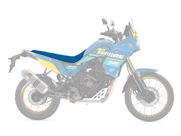 Yamaha Ténéré 700 Rally [BLACKBIRD] - potah sedla Rally Ride - černá/modrá - 2 kusy