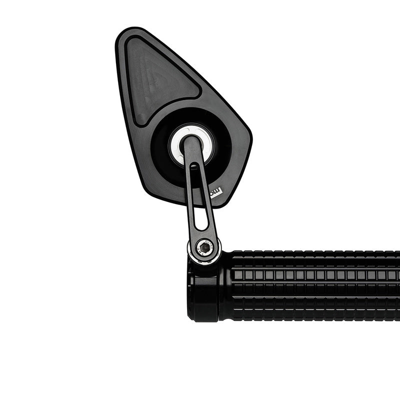 Mo.View Blade Flip Motocycle Mirror, Diamond, Black [MotoGadget]