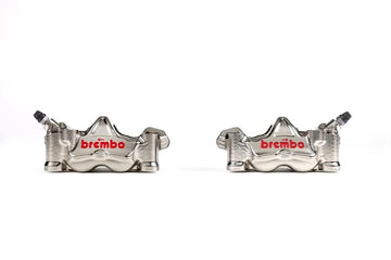 Triumph Speed ​​​​Triple 1200 Rs [BREMBO RACING] - Pár GP4RX - 1mm brzdové třmeny (CNC obráběné - pochromované) (s destičkami)