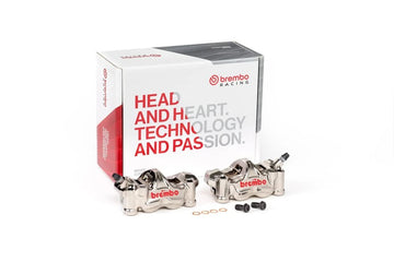 Triumph Daytona 675 [BREMBO RACING] - Pár GP4RX - 18mm brzdové třmeny (CNC obráběné - pochromované) (s destičkami)