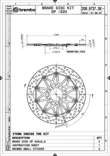 Ducati Diavel 1200 [BREMBO RACING] - UPGRADE Supersport pár plovoucích brzdových kotoučů – 208973736 - 0
