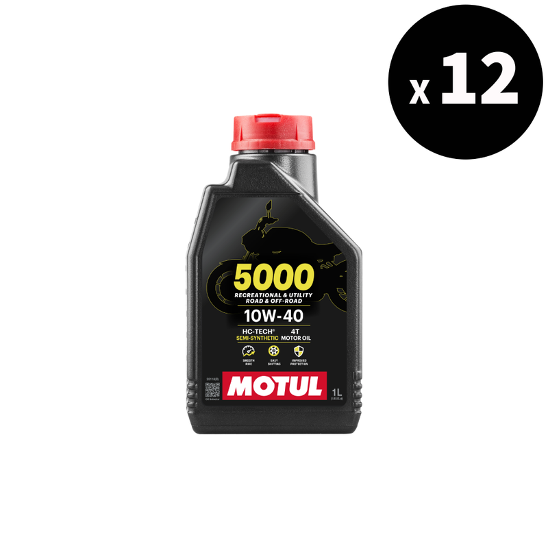 5000 4T 10W40 Motor Oil 1L, 12 Pack [Motul]