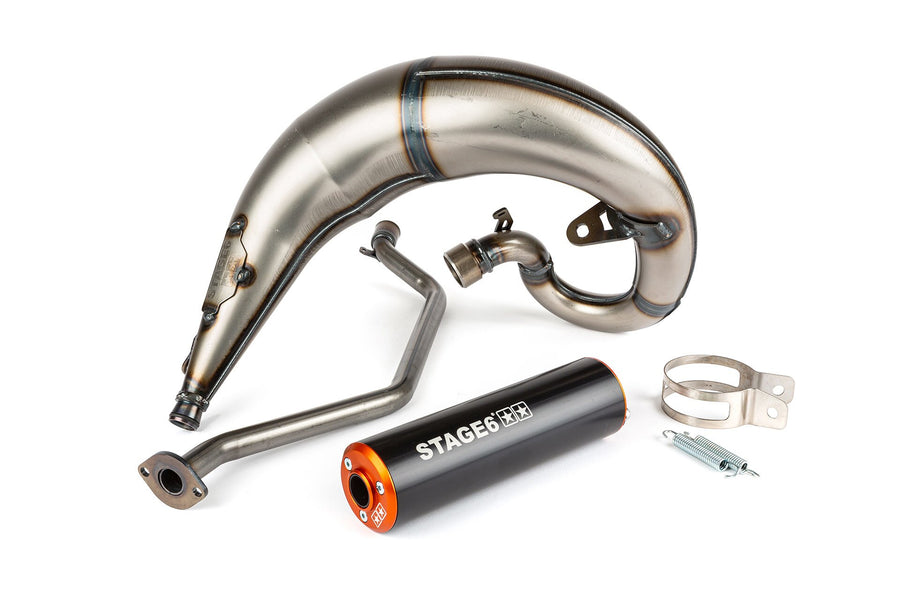 Sherco SM 50 2T [2006–2012] - Auspuff Streetrace Highmount CNC Orange Schwarz