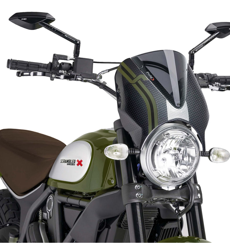 DUCATI SRAMBLER DESERT SLED [2025] – RetroVision zorník čelního skla – tónovaný