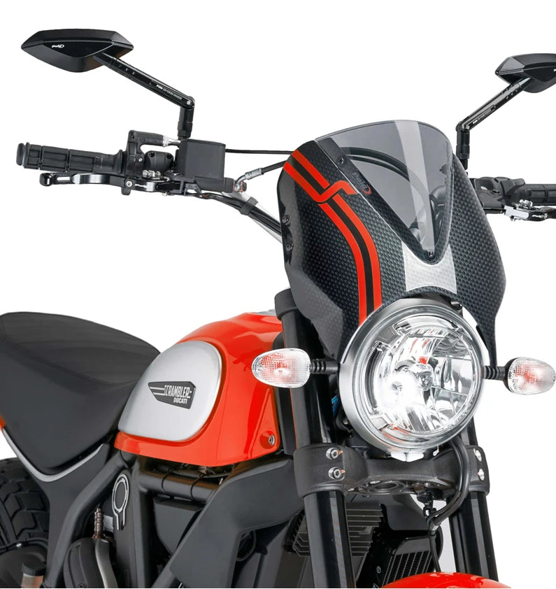 DUCATI Scrambler DESERT SLED [2025] – RetroVision štítek na čelní sklo – černý