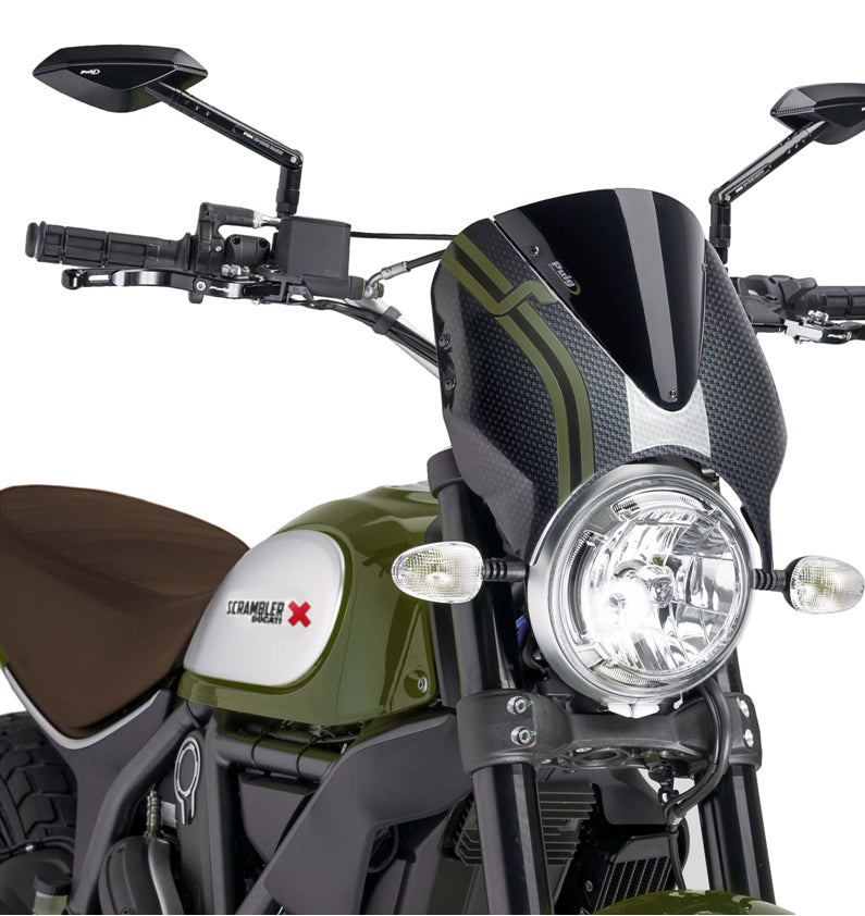 DUCATI SRAMBLER DESERT SLED [2025] – RetroVision štít na čelní sklo – silný