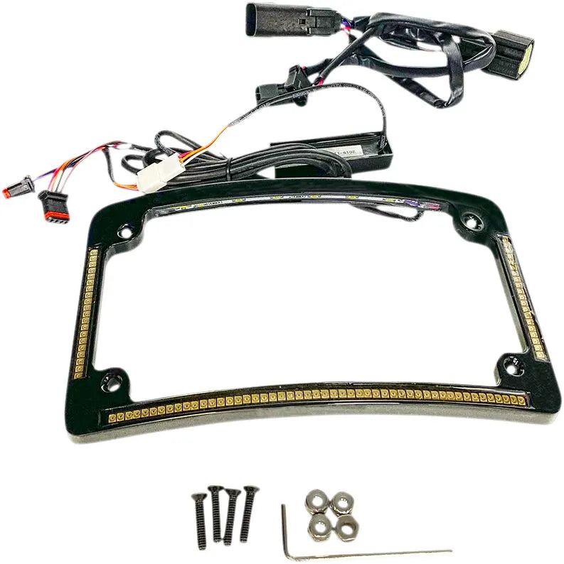 harley davidson fltruse [CUSTOM DYNAMICS] – rámeček SPZ s poloměrem LED