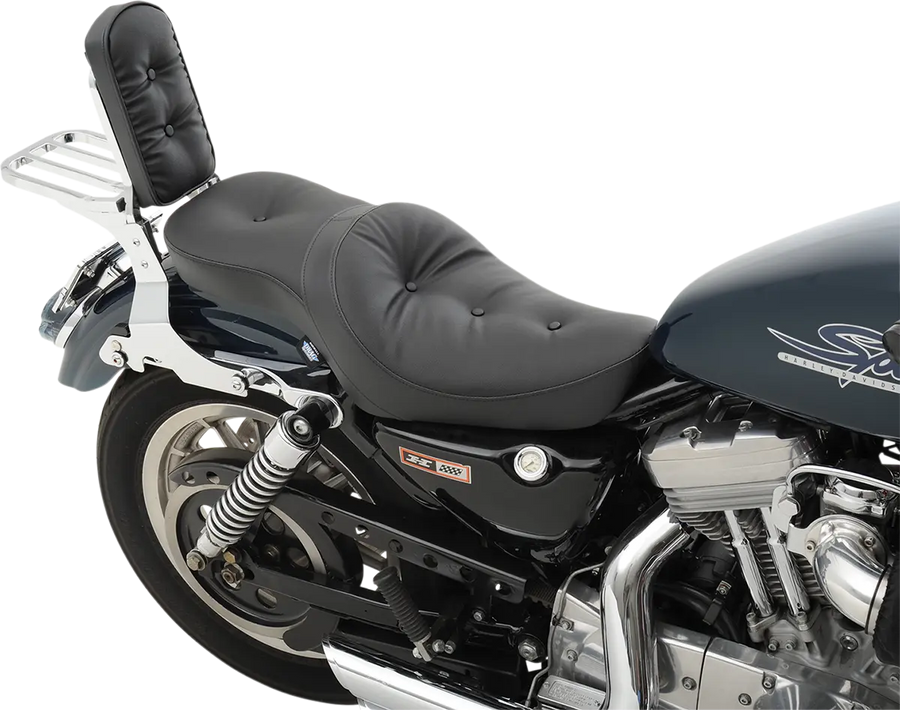 harley-davidson sportster s [DRAG SPECIALTIES] – Ploché vinylové sedadlo s dvojitým žlabem
