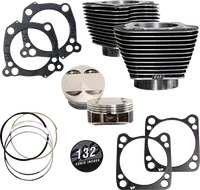 Harley-Davidson FLHTCUTG 1868 Tri Glide Ultra 114 [2025] - 132" Hochverdichtungs- / 136" Big Bore Kit – Oberfläche: Hervorgehobene Lamellen, Black Granite – Merkmal: +8,5 cm³ Kuppelvolumen – Bild 7