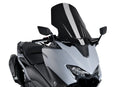 YAMAHA TMAX [2017–2018] - V-Tech Line Touring Windschild | Schwarz | PUIG 9424N