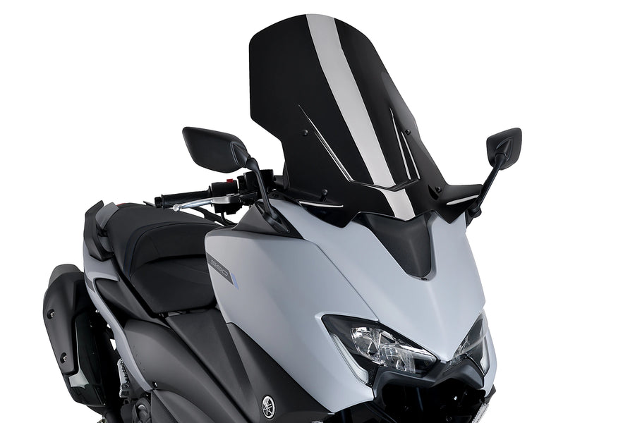 YAMAHA TMAX [2017–2018] - V-Tech Line Touring Windschild | Schwarz | PUIG 9424N