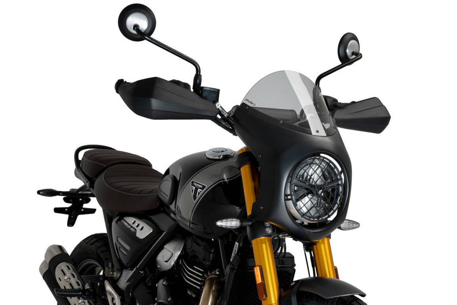 TRIUMPH Scrambler 400X [2025] – Retro Fairing Screen – Černá