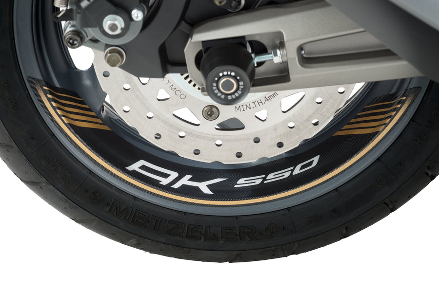 KYMCO AK 550 PREMIUM [2025] – Speciální lišty na ráfky – Stříbrné