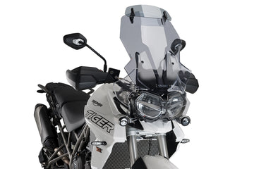 TIGER 800 XC/XR/XRX/XRT/XCX/XCA - cestovní obrazovka s kšiltem | Tónované | PUIG 9658H