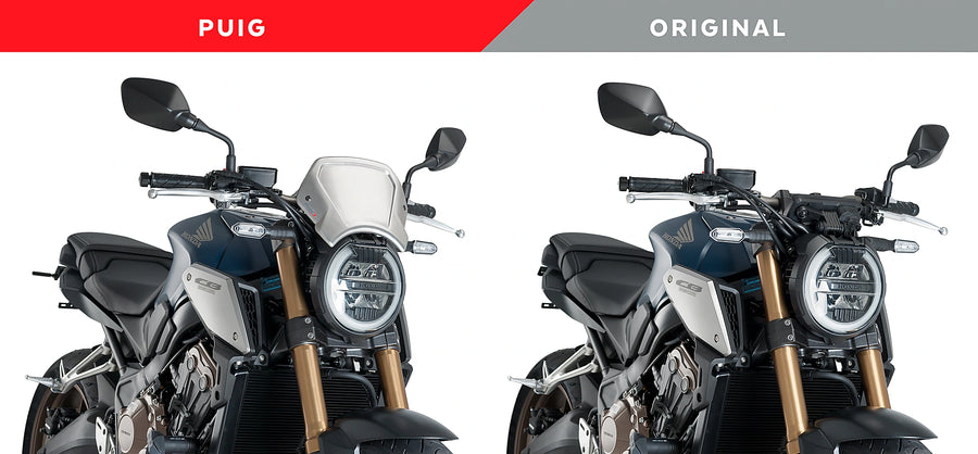 HONDA CB1000R NEO SPORTS CAFÉ - Aluminium-Frontplatte | Silber | PUIG 9803P