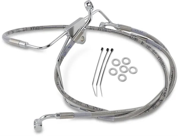Harley Davidson Flhtcui [DRAG SPECIALTIES] – Sada brzdového vedení z nerezové oceli, prodloužená