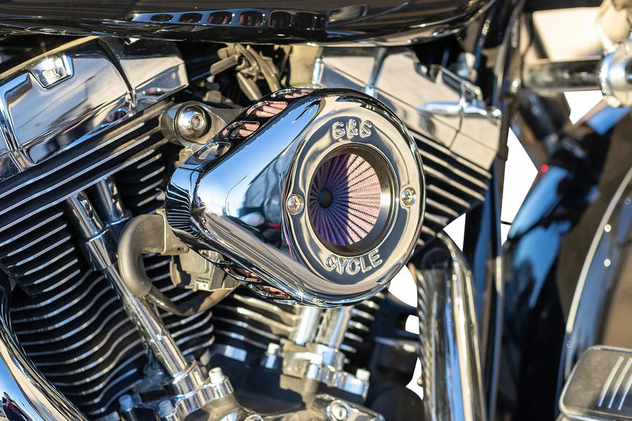 Harley-Davidson FLSTNSE 1800 Softail Deluxe CVO [2014-2015] - Air Stinger Stealth Luftfiltersatz – Oberfläche: Verchromt – Bild 3