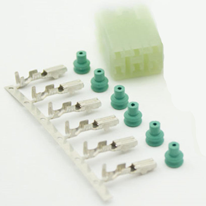 Wasserdichter 6er Stecker – 6-Pin weiblich, Vergleichsnr.6180-6181, klein, MT Serie, Stück, weiblich, weiß