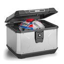ALPINA Monolock Topcase aus Aluminium natur – 44 Liter, mit Universalplatte und Montagekit