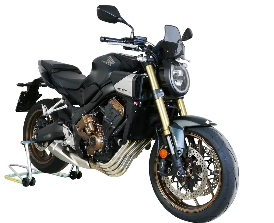Honda CB 650 R [2024-] – Boční pohled na závodní obrazovku „NRM“.