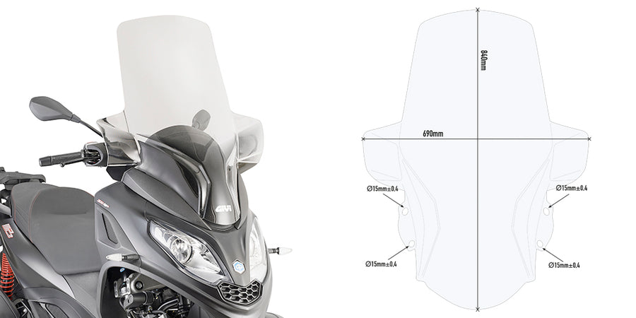 PIAGGIO MP3 300 [2019-2020] - Čelní sklo