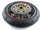 Triumf Speed ​​Triple 1050 515NJ [2005] - Kolébku předního kola s brzdovým kotoučem a pneumatikami-4