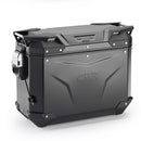Hliníkový boční kufr Trekker Outback EVO 37, černý – pravý, 37 litrů / SMART SECURITY LOCK
