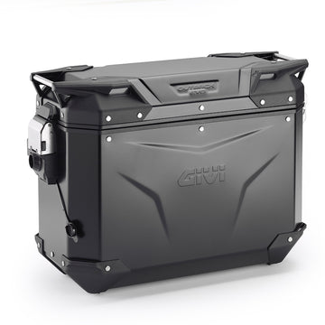 Hliníkový boční kufr Trekker Outback EVO 37, černý – pravý, 37 litrů / SMART SECURITY LOCK