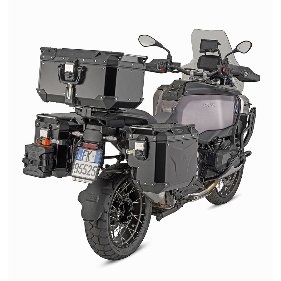 Alu-Seitenkoffer Trekker Outback EVO 40, schwarz – Seitlich versetzt, rechts, SMART SEC. LOCK