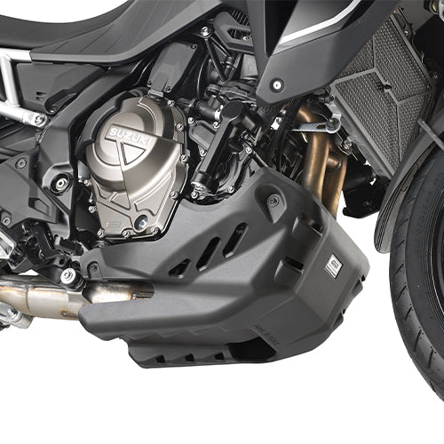 Suzuki V-Strom 800 SE [GIVI] - Ochrana motoru je vyrobena z černého plastu vyztuženého skelnými vlákny pro montáž s