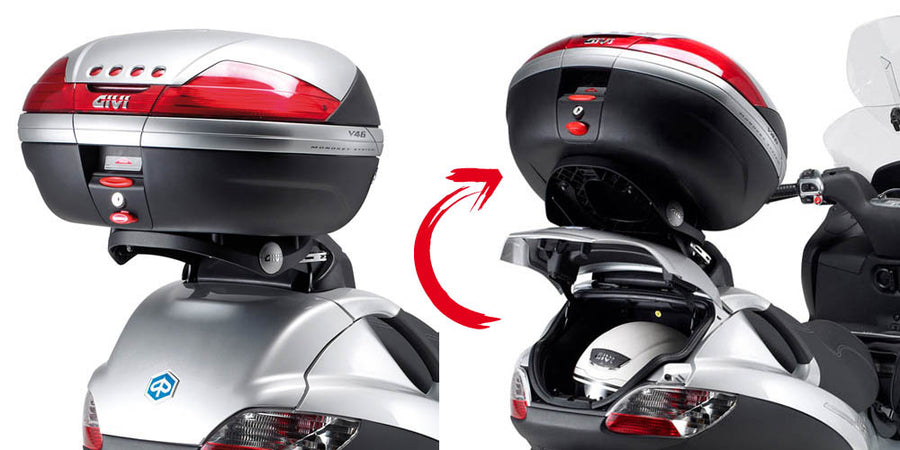 Piaggio MP3 250 [2006-2011] – nosič horního kufru pro Monolock, s deskou