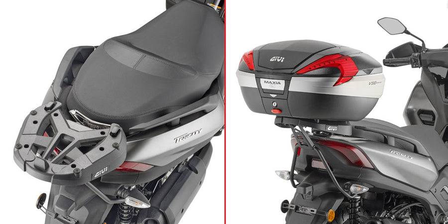Yamaha X-Max 300 [GIVI] - Nosič horního kufru pro pouzdra MONOKEY® nebo MONOLOCK® k montáži pomocí desky MONOKEY® M5
