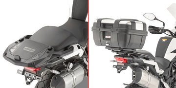 Benelli TRK 502 X [GIVI] - Topcase Träger für MONOKEY® oder MONOLOCK® Koffer für MONOKEY® Koffer benutzen Sie die Platte