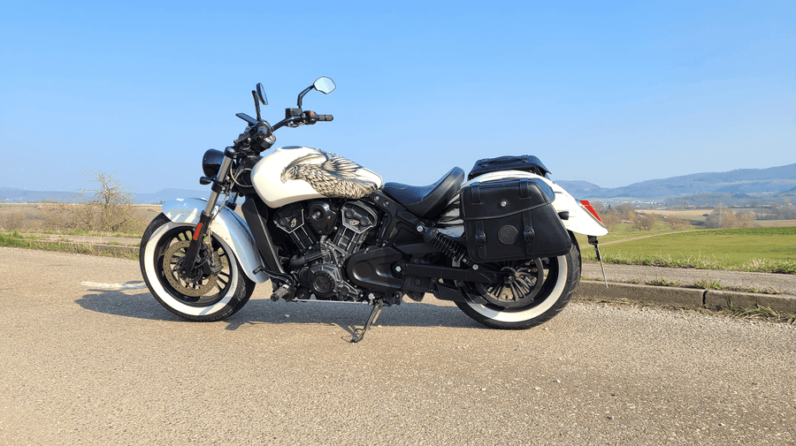 Taška na motorku [Hepco & Becker] - sada kožených tašek Rugged 21 L - černá - C-Bow